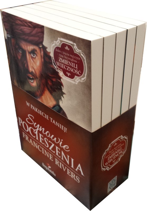 Synowie pocieszenia - Francine Rivers. PAKIET - 5 książek: Kaleb, Aaron, Joatan, Amos, Sylas Synowie pocieszenia - Francine Rivers. PAKIET - 5 książek: Kaleb, Aaron, Joatan, Amos, Sylas