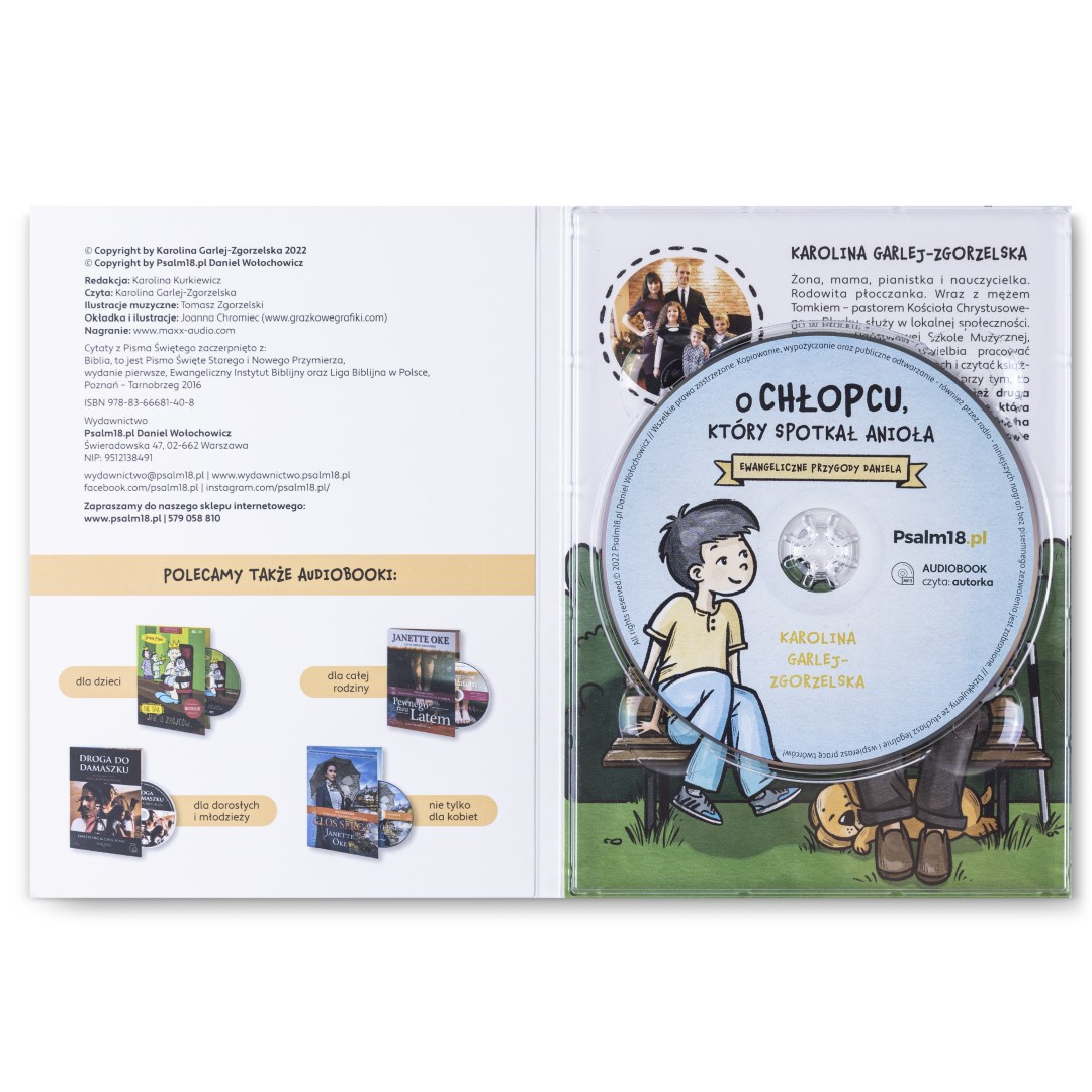 Audiobook CD-MP3: O CHŁOPCU, KTÓRY SPOTKAŁ ANIOŁA - Ewangeliczne przygody Daniela - NOWE WYDANIE