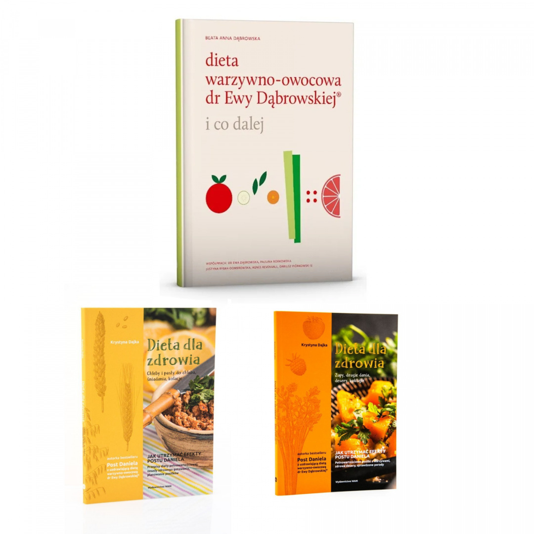 PAKIET 3 książki: Dieta warzywno-owocowa dr Ewy Dąbrowskiej - I CO DALEJ + Dieta dla zdrowia PAKIET 3 książki: Dieta warzywno-owocowa dr Ewy Dąbrowskiej - I CO DALEJ + Dieta dla zdrowia