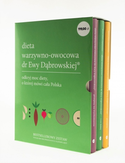 PAKIET: Dieta warzywno-owocowa dr Ewy Dąbrowskiej - Beata Anna Dąbrowska - 3 książki - NAJNOWSZE WYDANIE