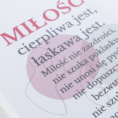 Obraz na płótnie - HYMN DO MIŁOŚCI Obraz na płótnie - HYMN DO MIŁOŚCI