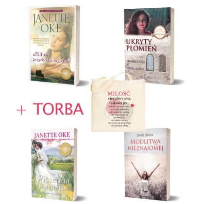 PAKIET PREZENTOWY MIŁOŚĆ: 4 powieści dla kobiet + torba
