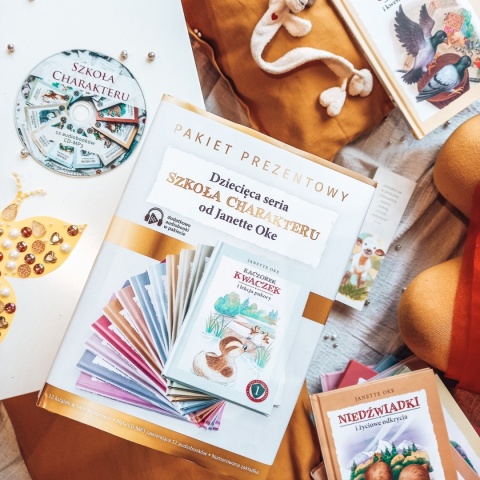 [LIMITOWANE NUMERY <10] PAKIET PREZENTOWY: SZKOŁA CHARAKTERU - 12 książek + CD-MP3 + numerowana zakładka
