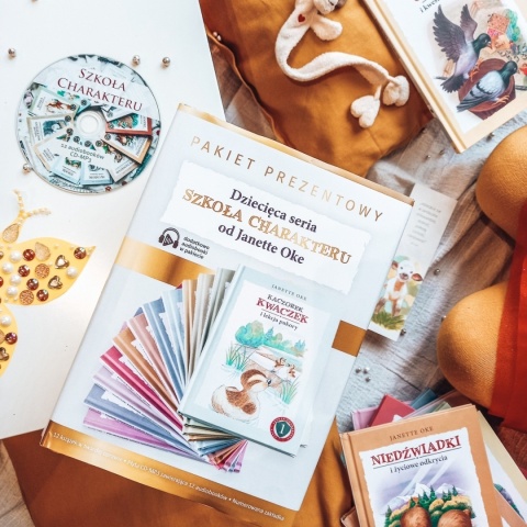 [LIMITOWANE NUMERY <10] PAKIET PREZENTOWY: SZKOŁA CHARAKTERU - 12 książek + CD-MP3 + numerowana zakładka