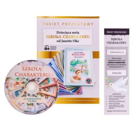 PAKIET PREZENTOWY: SZKOŁA CHARAKTERU - 12 książek + CD-MP3 + numerowana zakładka