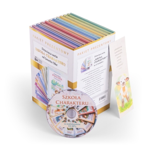 PAKIET PREZENTOWY: SZKOŁA CHARAKTERU - 12 książek + CD-MP3 + numerowana zakładka
