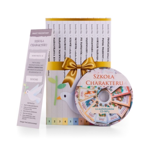 PAKIET PREZENTOWY: SZKOŁA CHARAKTERU - 12 książek + CD-MP3 + numerowana zakładka