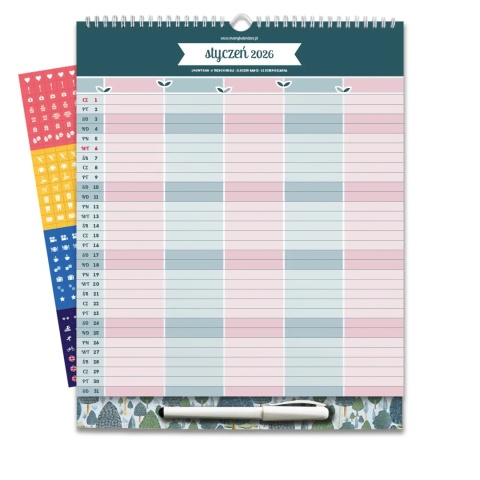 Rodzinny PLANER Miesięczny na 2026 rok