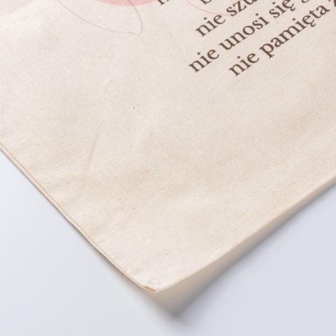 TORBA BAWEŁNIANA: "MIŁOŚĆ..." - Hymn o miłości TORBA BAWEŁNIANA: "MIŁOŚĆ..." - Hymn o miłości