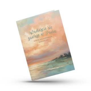 Kartka składana - Radujcie się - pastele