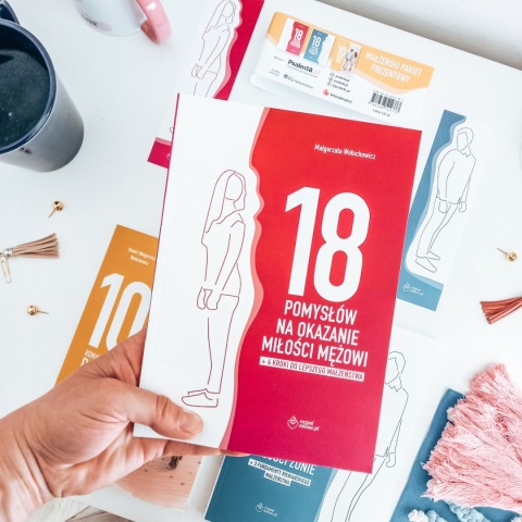 Nowość! PAKIET PREZENTOWY: 18 pomysłów na okazanie miłości żonie + ...mężowi + dodatek + zakładki